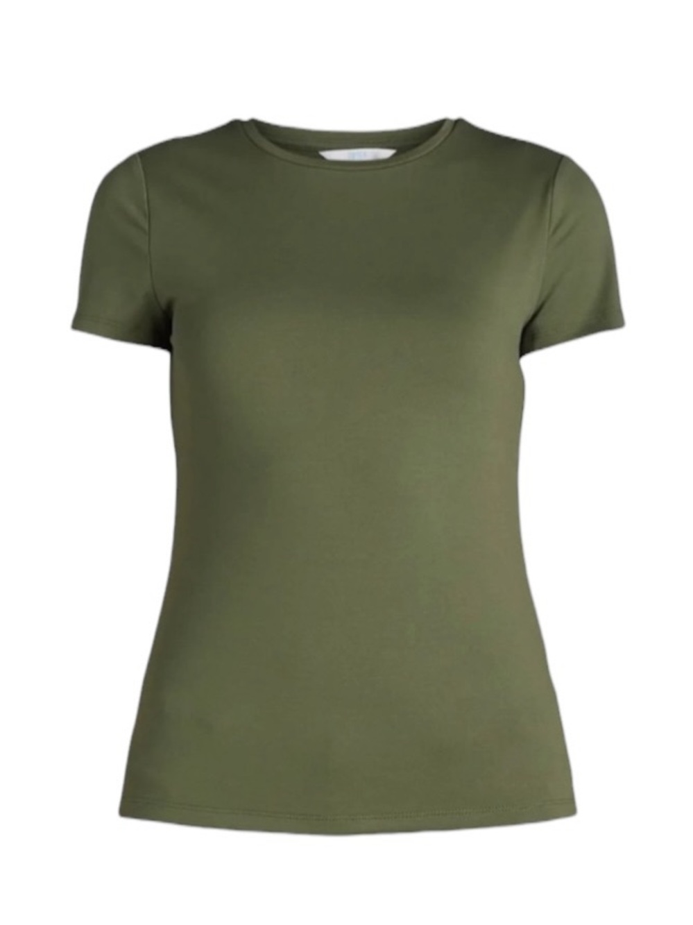 Time and Tru Women's Smoothing Crewneck Short Sleeve Fitted Tee EUC